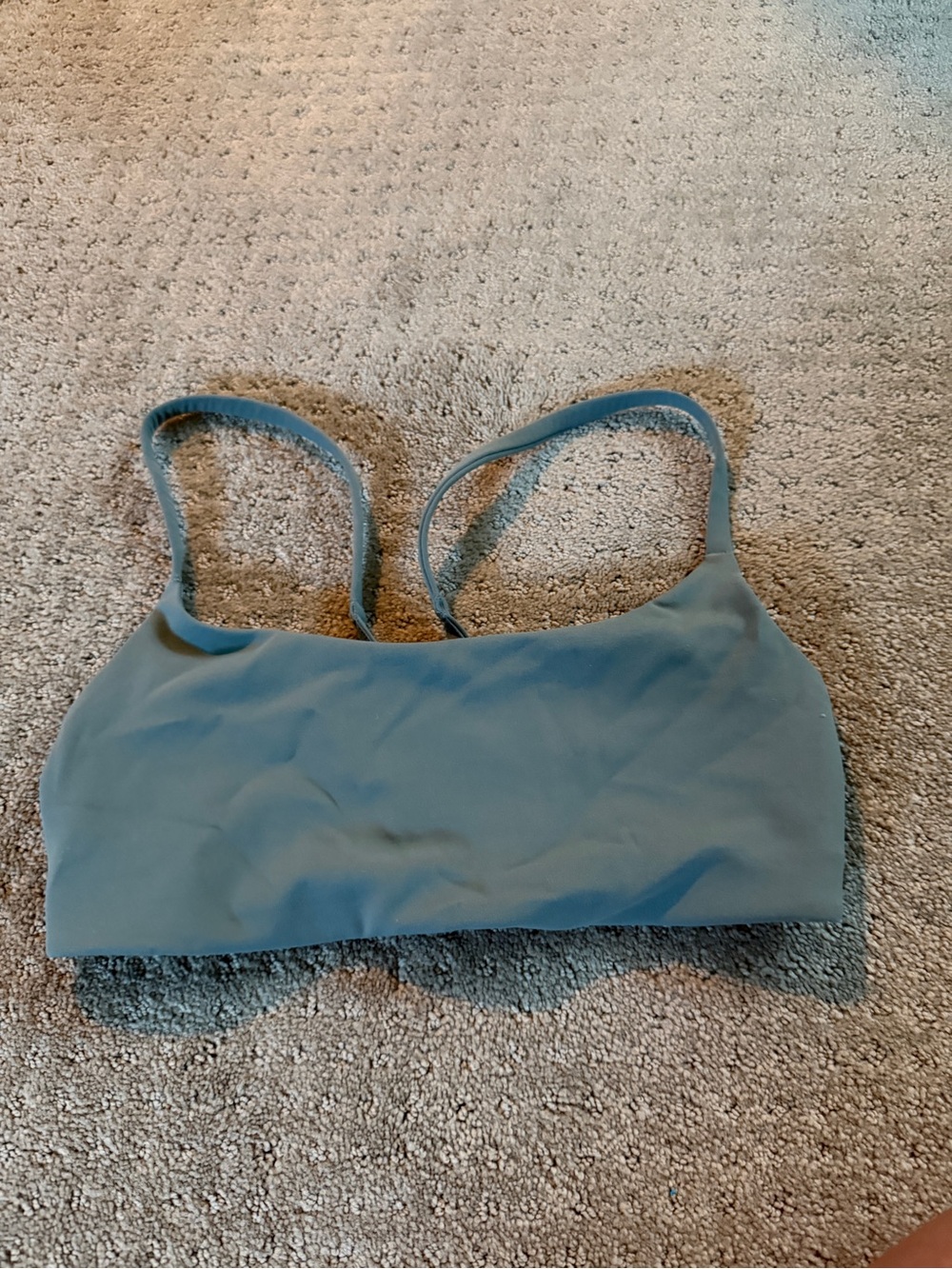 lululemon athletica light blue crop tank top